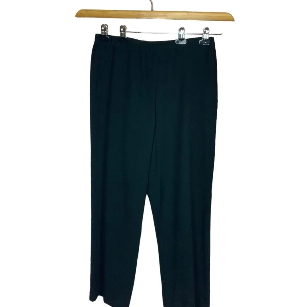 Orvis Black Crepe 2 Piece Long Sleeve Jacket and Pants Travel set Size Small - Picture 8 of 11